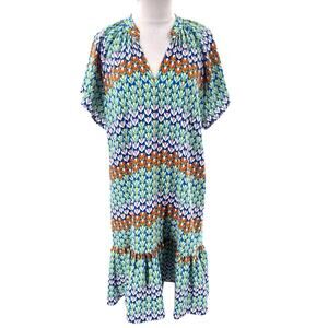 Uncle Frank colorful geo floral print dress sz M